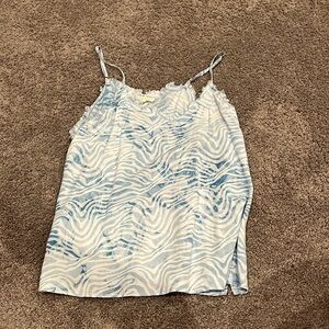 blue thin strap tank top size M